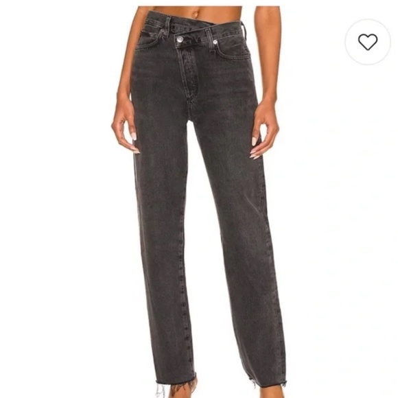 Agolde Criss Cross Straight Leg Jeans - Size 25 - Picture 1 of 5
